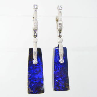 Šepkus E-167PMD "Sticks and Stones" Platinum  and Diamond Earring Mountings