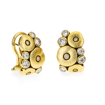 Šepkus E-100D "Orchard" Gold and Diamond Earrings