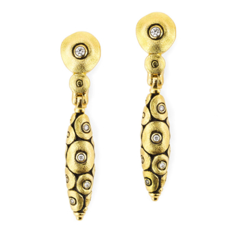 Šepkus E-234D 18K Yellow Gold "Shark" Earrings