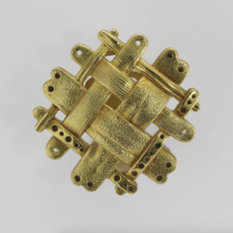 Šepkus E-175 "Woven" Post-Clip Earrings