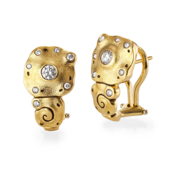 Šepkus E-200D "Evening Flowers 1" Post-Clip Earrings