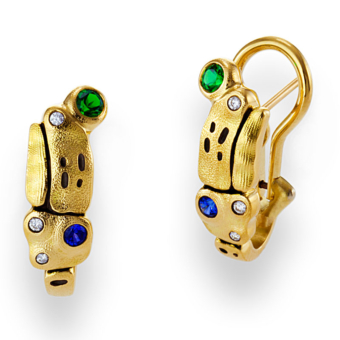 Šepkus E-202S "Evening Flowers 2" Post-Clip Earrings