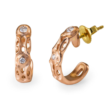 Šepkus E-240RD “Falling Water” Hoop Earrings