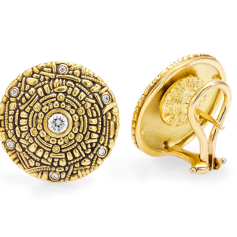 Šepkus E-R4 "Shield" Post-Clip Earrings