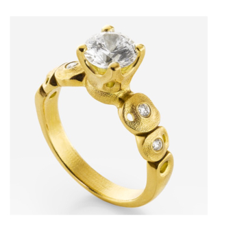 Šepkus R-222M 18K Yellow Gold and Diamond "Perelandra" Ring