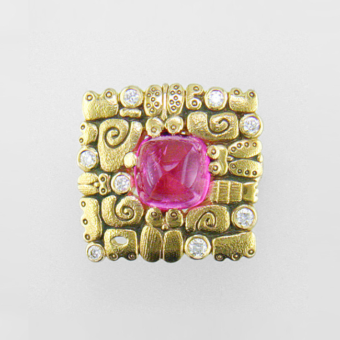 Šepkus E-110M "Little Creatures" 18K Gold and Diamond Earring Mountings