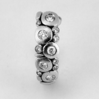 Šepkus E-123PD Large "Candy" Platinum and Diamond Earrings