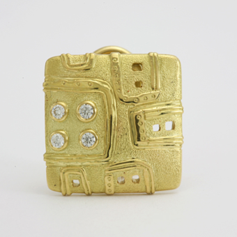 Šepkus E-127D "City" 18K and Diamond Earrings