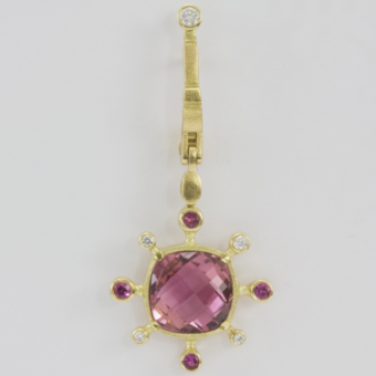 Šepkus E-152MS "Sticks and Stones" 18K, Sapphire, and Diamond Earring Mountings