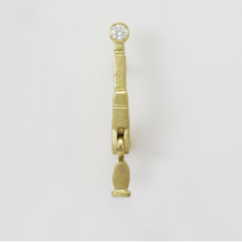 Šepkus E-160MD "Sticks and Stones" 18K and Diamond Earring Mountings