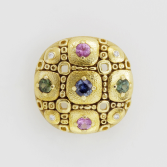 Šepkus E-163S "Little Windows" 18K and Sapphire Earrings