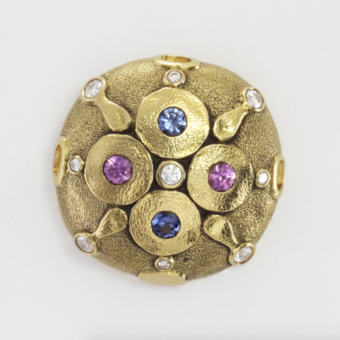 Šepkus E-174S "Spring Blossom" 18K Sapphire and Diamond Earrings