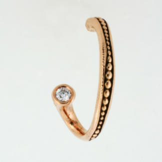 Šepkus E-27RD 18K Rose Gold and Diamond “Twist Hoop” Earrings