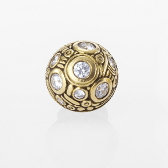 Šepkus E-29D "Half Dome" 18K and Diamond Stud Earrings