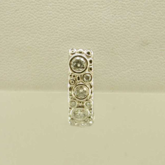 Šepkus E-62PD "Oval Hoop" Platinum and Diamond Earrings