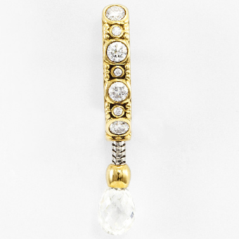 Šepkus E-67MD 18K Yellow Gold and Diamond Earring Mountings