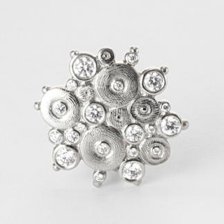 Šepkus E-90PD "Ocean" Platinum and Diamond Earrings