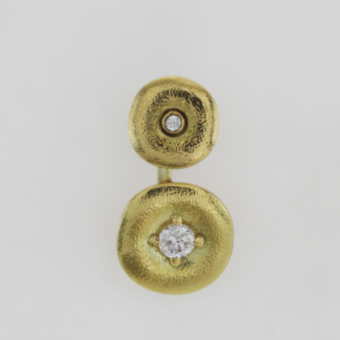 Šepkus E-96D "Orchard" 18K Yellow Gold and Diamond Earrings