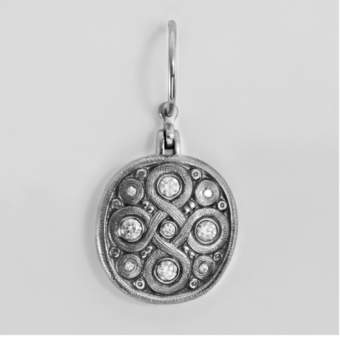 Šepkus E-182PD "Celtic Spring" Platinum and Diamond Earrings