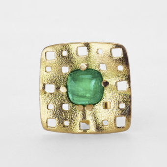 Šepkus E-198M Small "Square Characters" 18K Earring Mountings