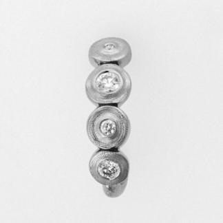 Šepkus E-219PD Platinum and Diamond "Four Seed" Earrings