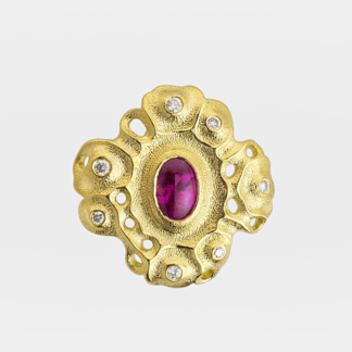 Šepkus E-239MD 18K and Diamond "Rosette" Earring Mountings