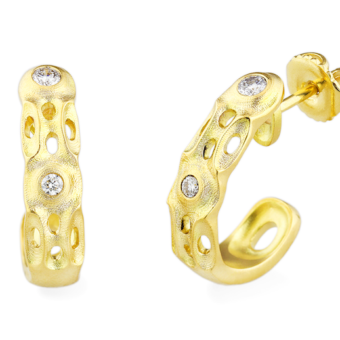 Šepkus E-240D “Falling Water” Hoop Earrings