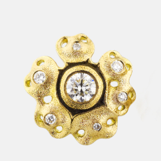 Šepkus E-243D 18K and Diamond "Rosette" Earrings