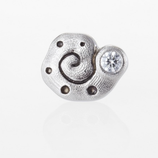 Šepkus ES-10PD Platinum and Diamond "Flora" Stud Earring