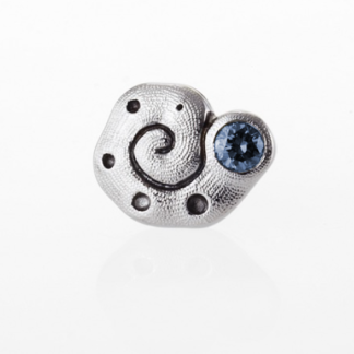Šepkus ES-10PS Platinum and Sapphire "Flora" Stud Earring