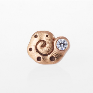 Šepkus ES-10RD 18K Rose Gold and Diamond "Flora" Stud Earring