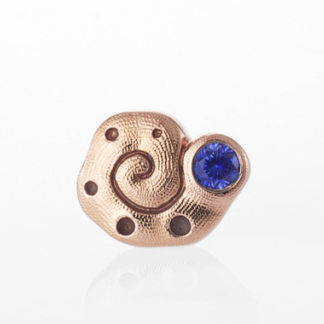 Šepkus ES-10RS 18K Rose Gold and Sapphire "Flora" Stud Earring