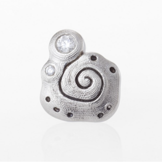 Šepkus ES-11PD Platinum and Diamond "Flora" Stud Earring