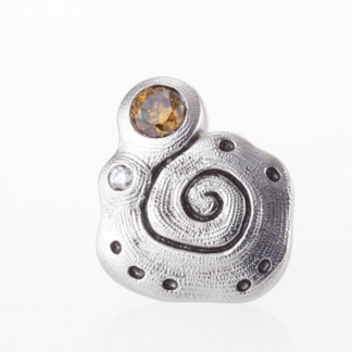 Šepkus ES-11PDC Platinum and Natural Diamond "Flora" Stud Earring