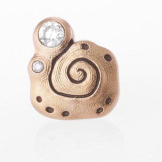 Šepkus ES-11RD 18K Rose Gold and Diamond "Flora" Stud Earring