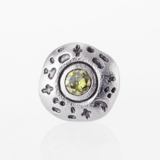 Šepkus ES-12PDC Platinum and Natural Color Diamond "Flora" Stud Earring