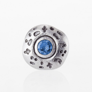 Šepkus ES-12PS Platinum and Sapphire "Flora" Stud Earring