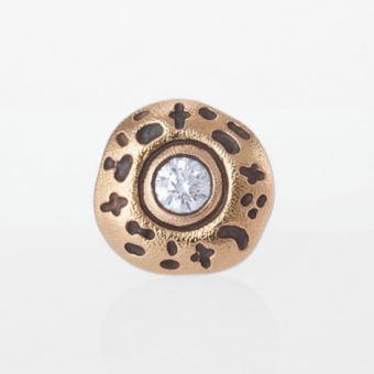 Šepkus ES-12RD 18K Rose Gold and Diamond "Flora" Stud Earring