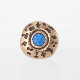 Šepkus ES-12RS 18K Rose Gold and Sapphire "Flora" Stud Earring