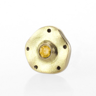 Šepkus ES-2DC 18K and Natural Color Diamond "Flora" Stud Earring