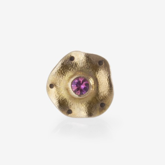 Šepkus ES-2RS 18K Rose Gold and Sapphire "Flora" Stud Earring