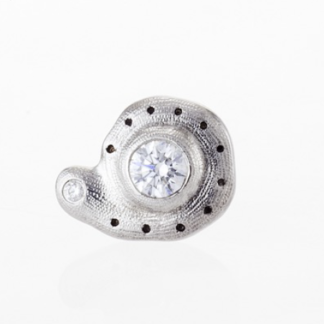 Šepkus ES-3PD Platinum and Diamond "Flora" Stud Earring