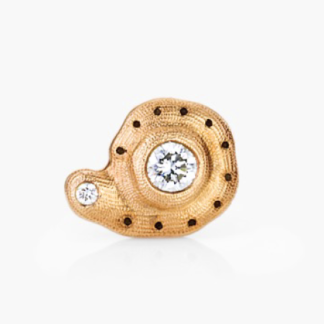 Šepkus ES-3RD 18K Rose Gold and Diamond "Flora" Stud Earring