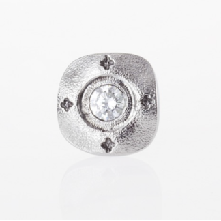 Šepkus ES-4PD "Flora" Platinum and Diamond Stud Earring