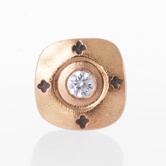 Šepkus ES-4RD "Flora" 18K Rose Gold and Diamond Stud Earring