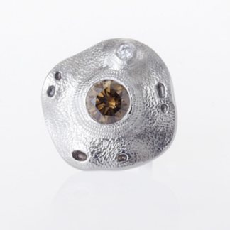 Šepkus ES-5PDC Platinum and Natural Color Diamond "Flora" Stud Earring