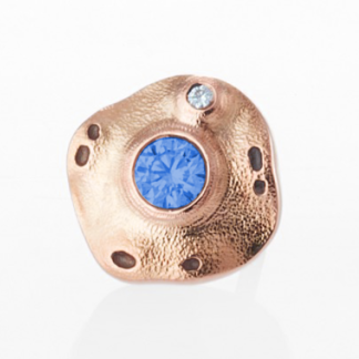 Šepkus ES-5RS 18K Rose Gold, Sapphire, and Diamond "Flora" Stud Earring