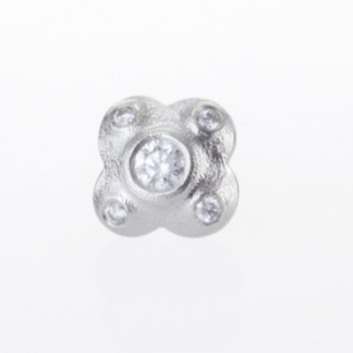 Šepkus ES-6PD Platinum and Diamond "Flora" Stud Earring