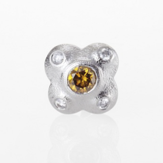 Šepkus ES-6PDC Platinum and Diamond "Flora" Stud Earring