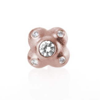 Šepkus ES-6RD 18K Rose Gold and Diamond "Flora" Stud Earring